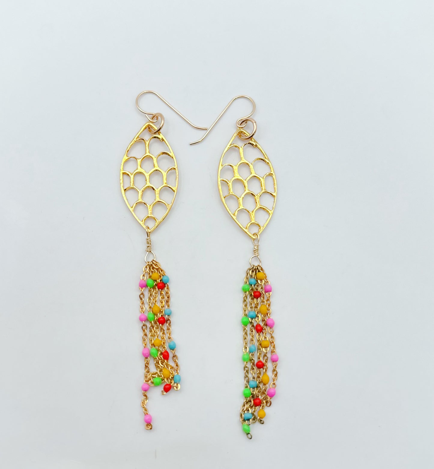 Rainbow Scale drop earrings